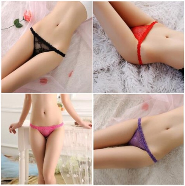 Damen-Tanga mit Spitze – 4 Stück 6