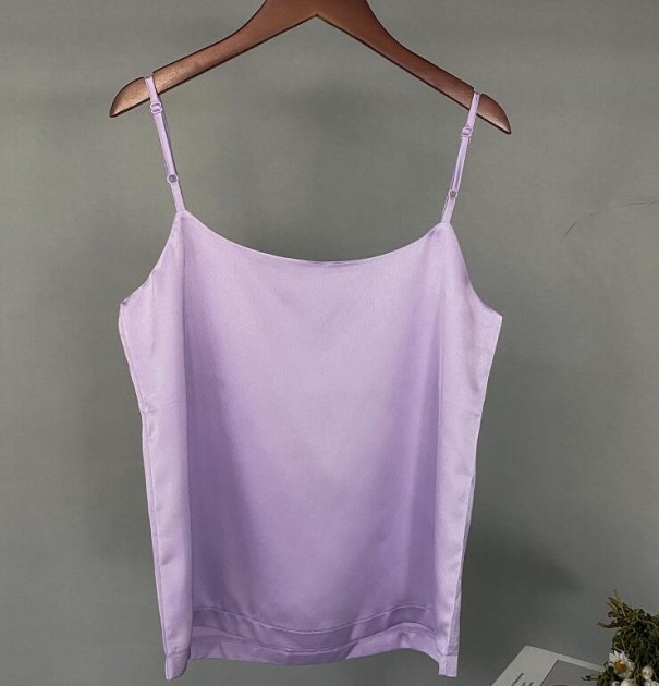 Damen-Tanktop aus Satin lila S