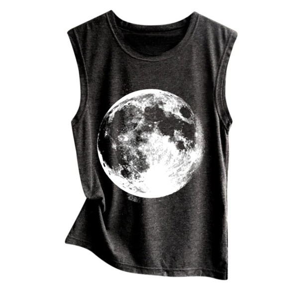 Damen-Tanktop mit Monddruck A1209 schwarz S