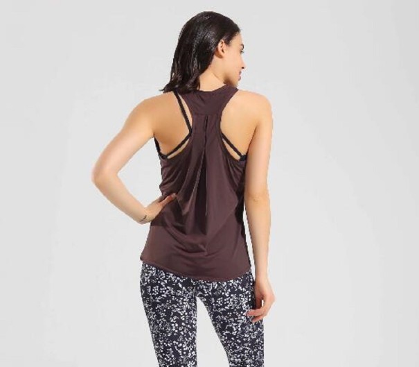 Damen-Tanktop mit Rückenausschnitt B230 braun L