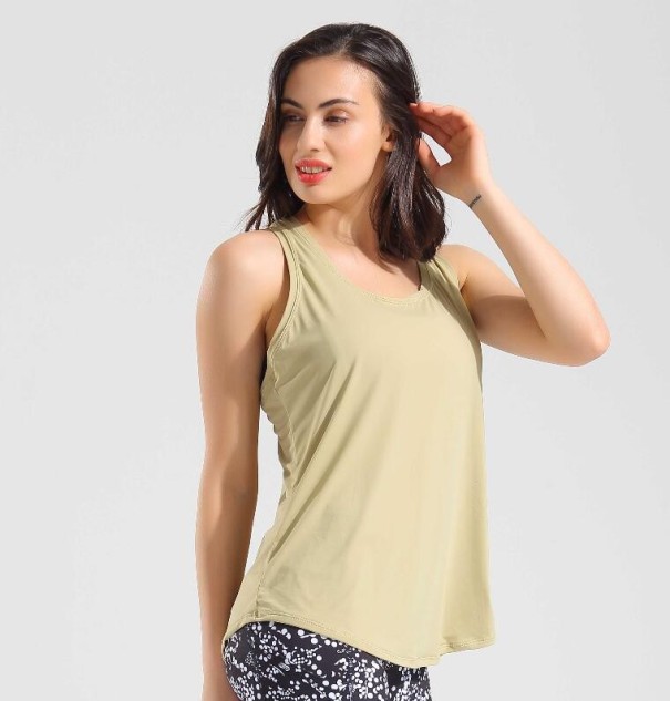 Damen-Tanktop mit Rückenausschnitt B230 khaki XS