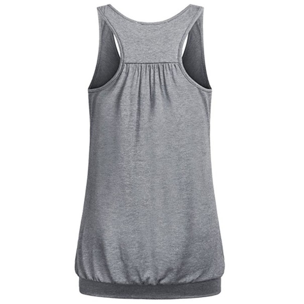 Damen-Tanktop mit Rückenausschnitt B254 grau L