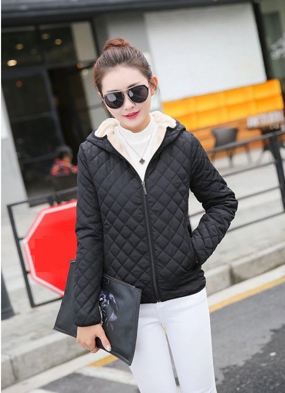 Damen Übergangsjacke mit Muster J2806 schwarz XS