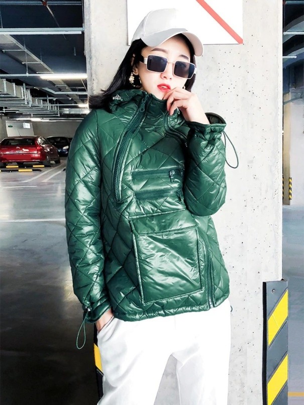 Damen-Übergangsjacke P2479 dunkelgrün L