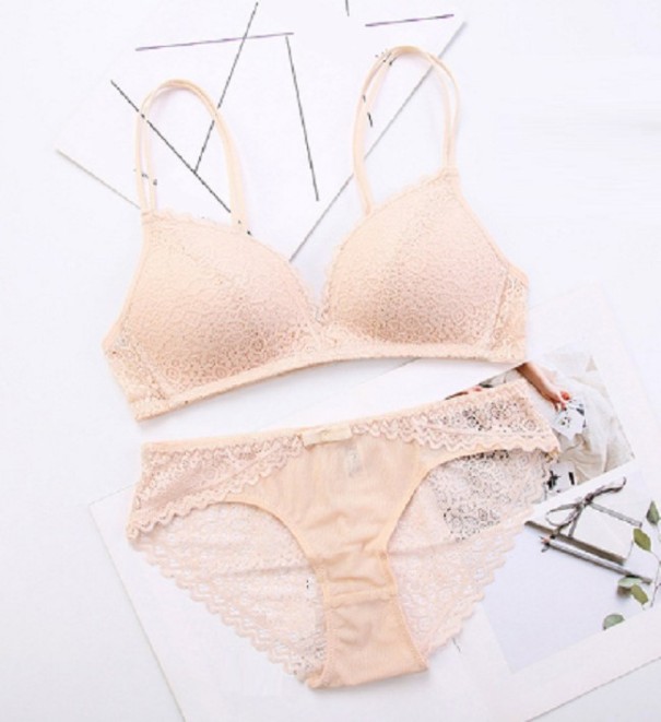 Damen-Unterwäsche-Set aus Spitze creme 85C