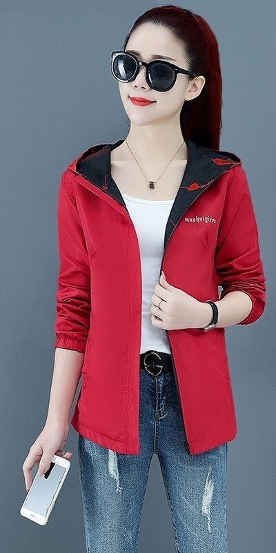 Damen Wendejacke P1471 rot S