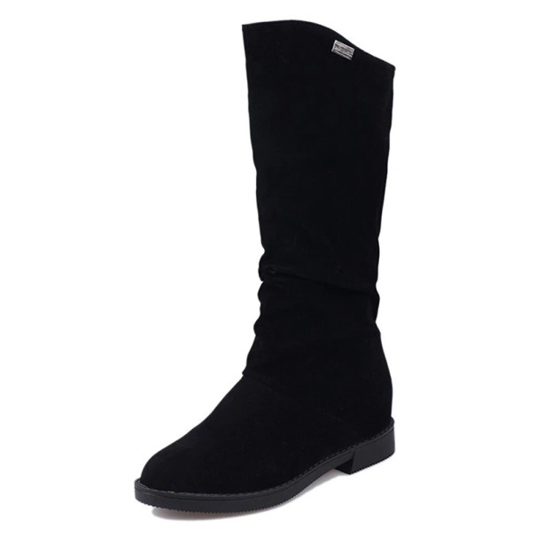 Damen-Wildlederstiefel J1759 schwarz 38