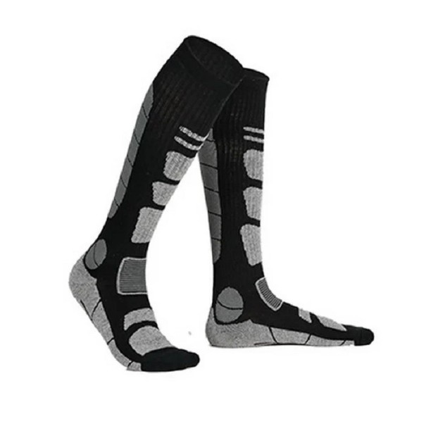 Damen Winter Lange Socken Ski Thermosocken Warme Kompressions-Skisocken Größe 35-39 schwarz