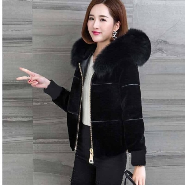 Damen Winterjacke mit Fell P1659 S