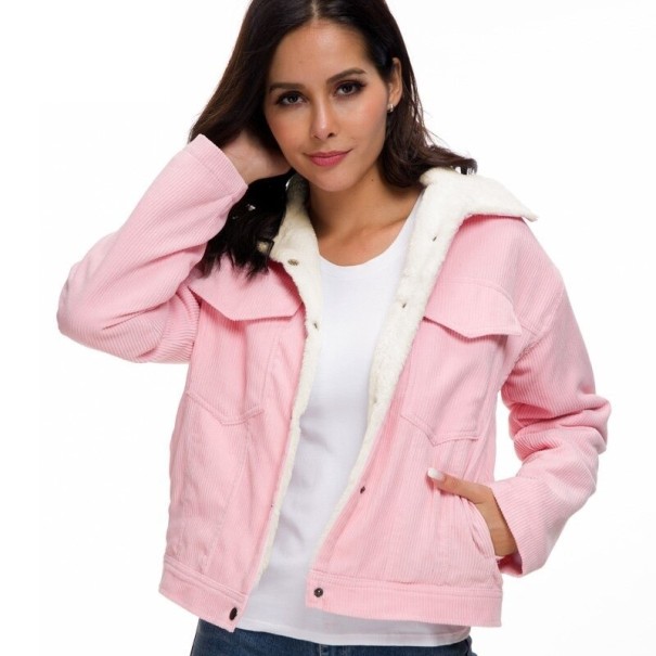 Damen-Winterjacke mit Futter rosa XL