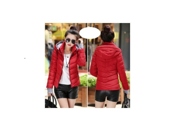 Damen-Winterjacke mit Kapuze J3190 rot XS