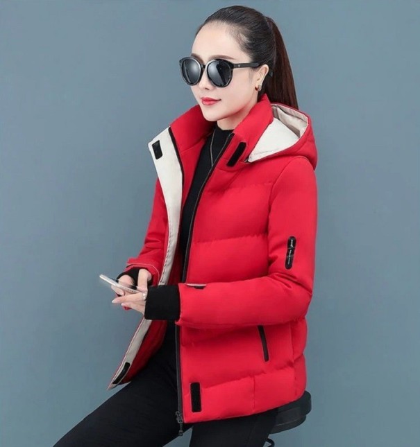 Damen-Winterjacke P1849 rot L