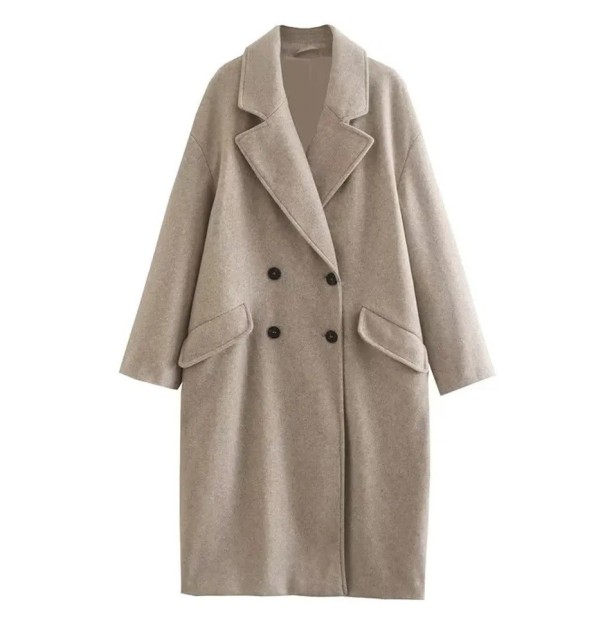 Damen-Wintermantel V151 beige M