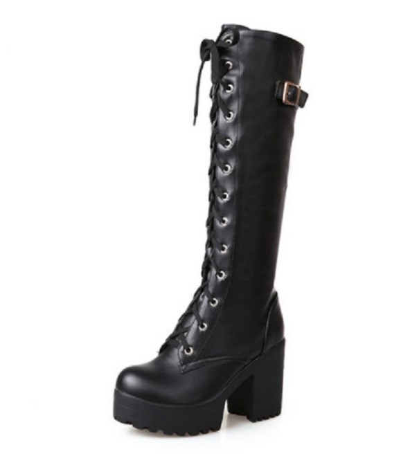 Damen-Winterstiefel mit Absatz J1197 schwarz 39