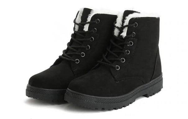Damen-Winterstiefel mit Fell J836 braun 42