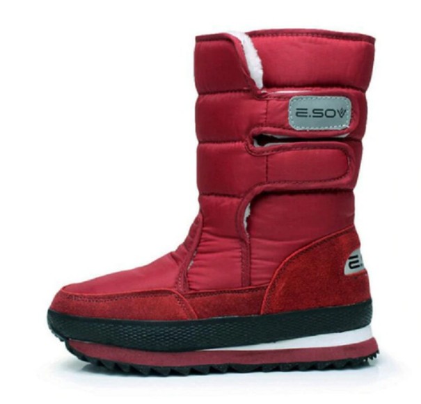 Damen-Winterstiefel mit Klettverschluss J3230 weinrot 39