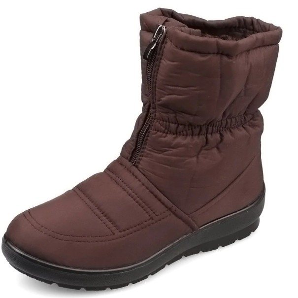 Damen-Winterstiefel mit Vorderverschluss J838 braun 39