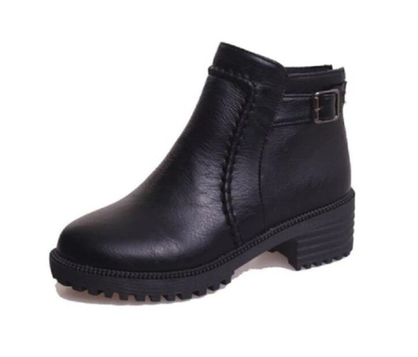 Damen-Winterstiefeletten mit Absatz J1202 schwarz 38