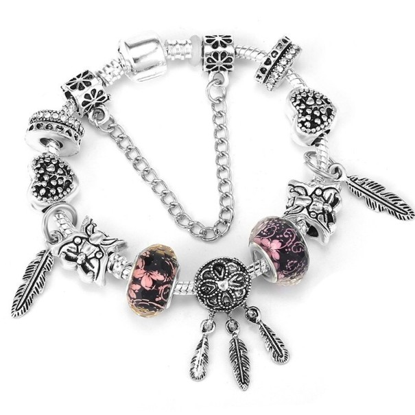Damenarmband mit Anhängern H613 19 cm 18