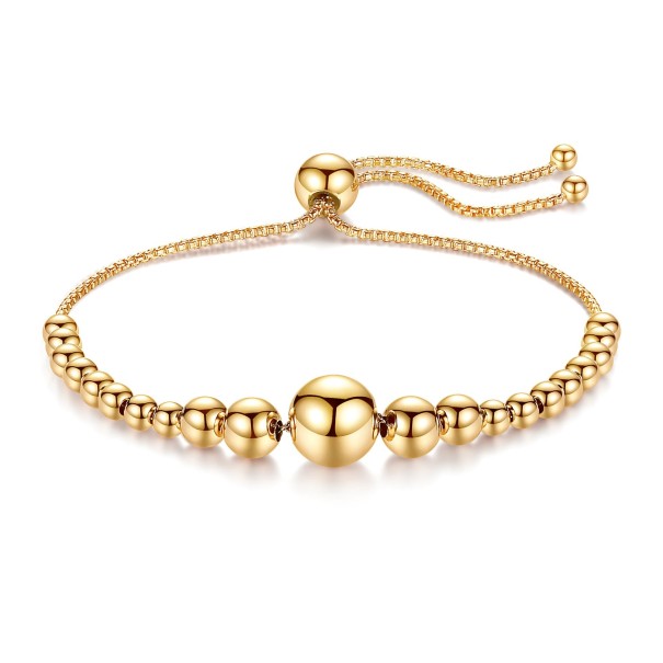 Damenarmband mit Perlen golden