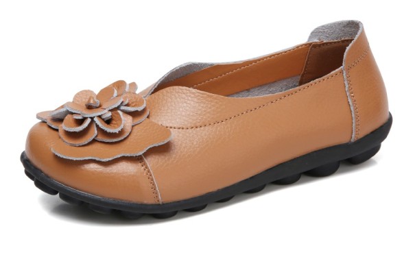 Damenballerinas mit Blume J3225 braun 44