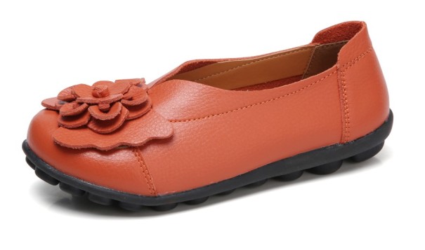 Damenballerinas mit Blume J3225 orange 36