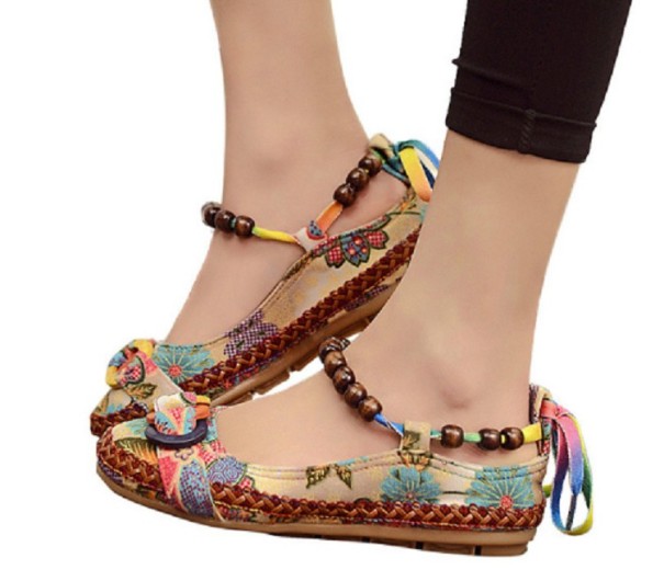 Damenballerinas mit Perlen 39