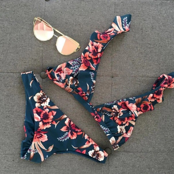 Damenbikini mit Blumen P416 M