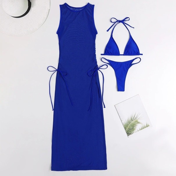 Damenbikini und transparente Kleider dunkelblau S