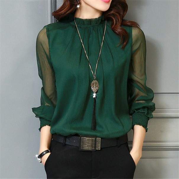 Damenbluse Charlotte dunkelgrün XL