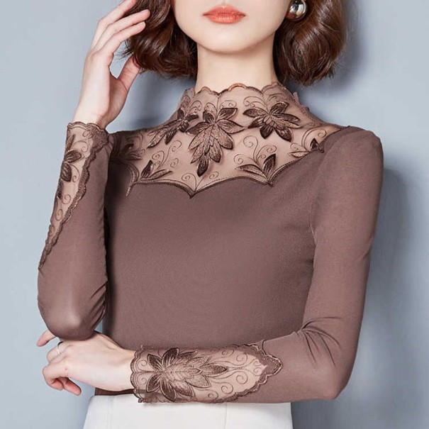 Damenbluse Grace braun L