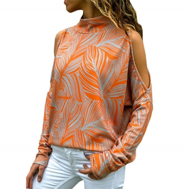 Damenbluse mit freiliegenden Schultern Eugenia orange XS