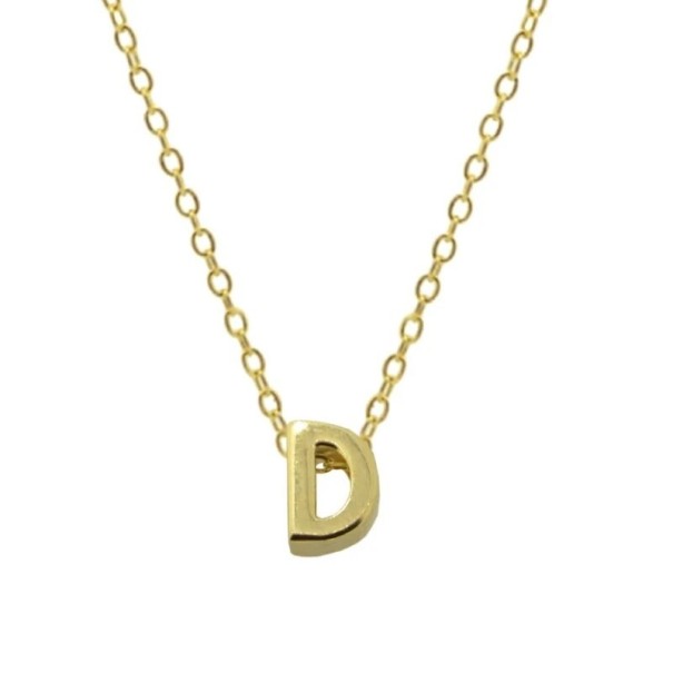 Damenhalskette mit Buchstaben des Alphabets M65 golden D
