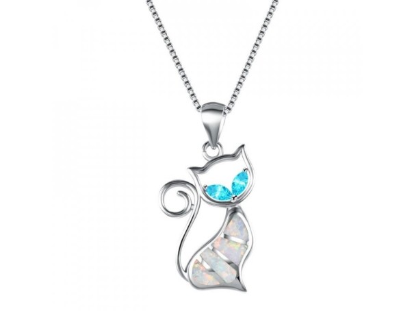 Damenhalskette mit einer Katze D157 5