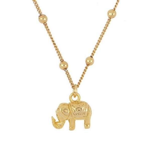 Damenhalskette mit Elefant golden