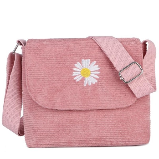 Damenhandtasche aus Cord rosa