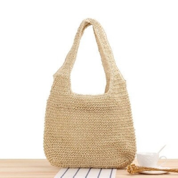 Damenhandtasche aus Stroh M1374 creme