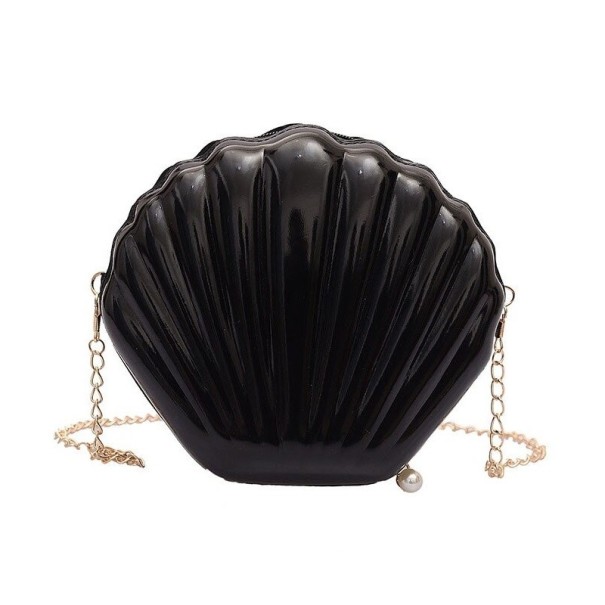 Damenhandtasche M1680 in Muschelform schwarz