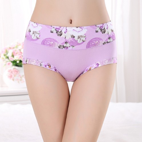 Damenhöschen mit Blumen J3194 lila XS
