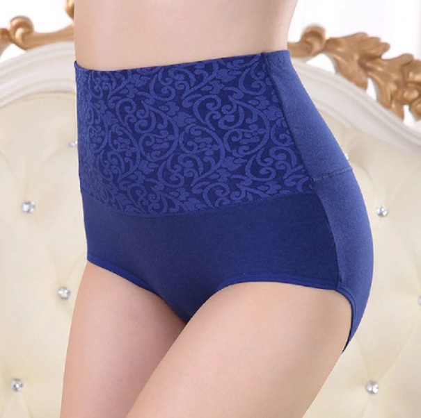 Damenhöschen mit hoher Taille dunkelblau XXL