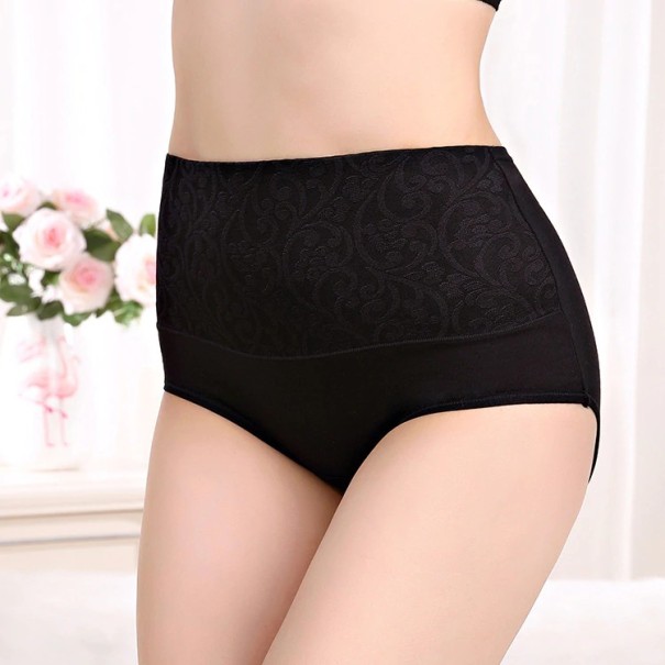 Damenhöschen mit hoher Taille schwarz XXL