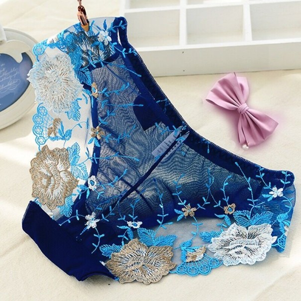 Damenhöschen mit Rosen blau