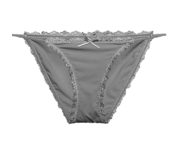 Damenhöschen mit Spitze Vanesa grau M