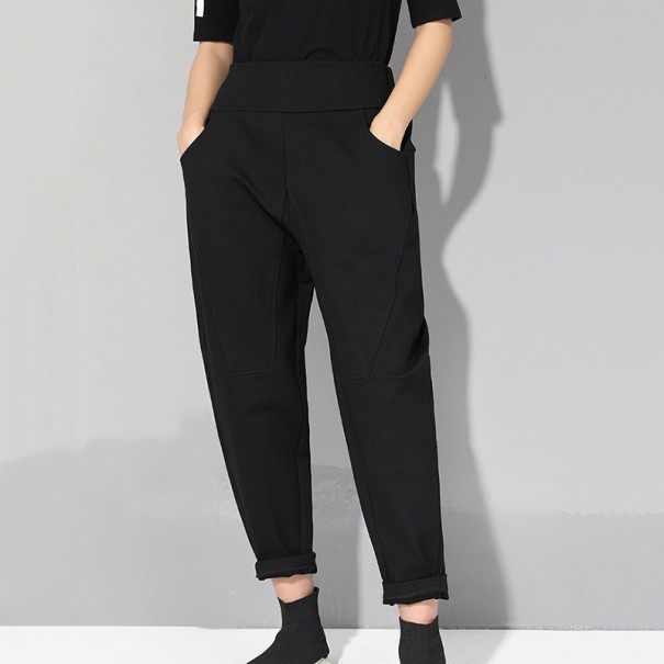 Damenhose mit elastischem Bund, schwarz XL