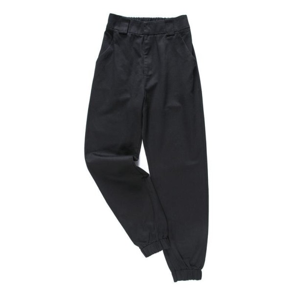 Damenhose mit Gummi an den Beinen schwarz M