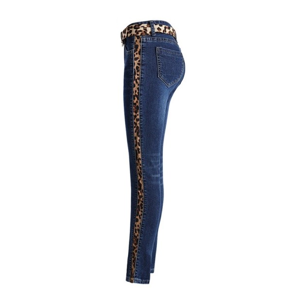 Damenjeans mit Leopardenstreifen XL