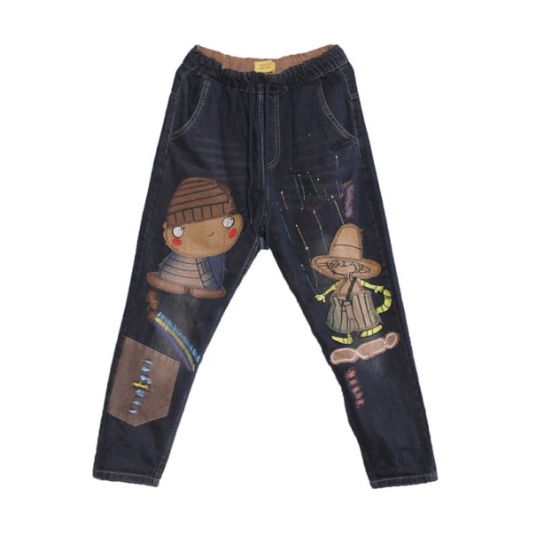 Damenjeans mit süßem Aufdruck M