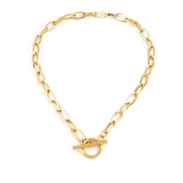 Damenkette mit amerikanischem Verschluss golden 55 cm