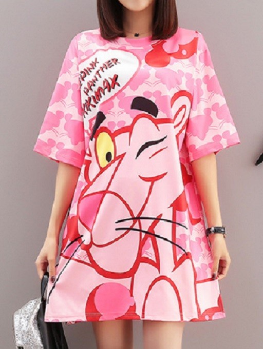 Damenkleid mit Comic-Print L 2