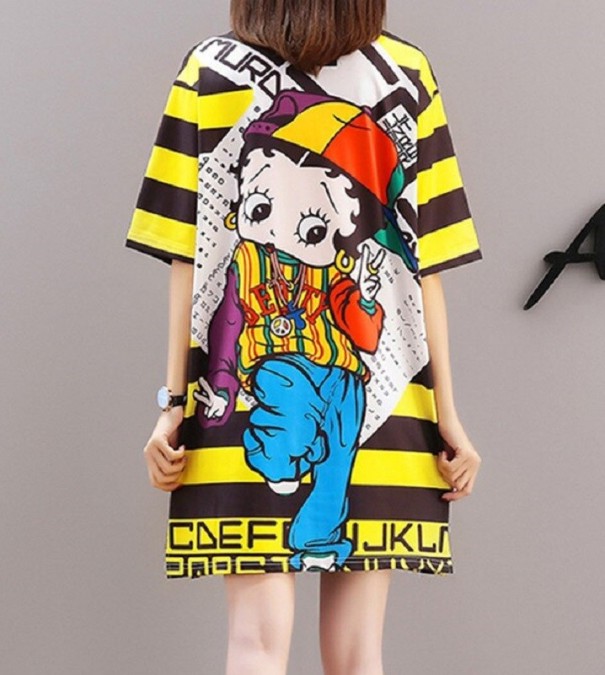 Damenkleid mit Comic-Print XL 5